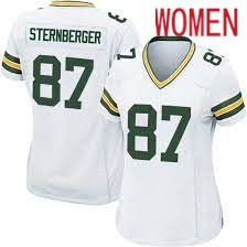 Women Green Bay Packers #87 Jace Sternberger Nike White Game NFL Jersey->women nfl jersey->Women Jersey